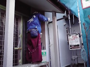 外壁に入りました