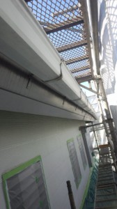 港北区Ｓ様邸破風、横樋上塗り