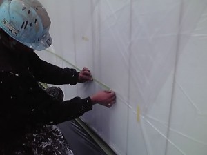 やっと外壁に