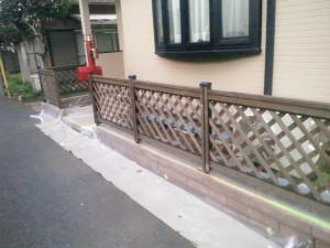枠塗装→ウッドデッキ