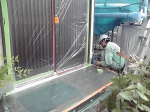 養生、ケレン、錆止め